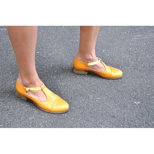 Retro Comfortable Thick Heel Casual Flats