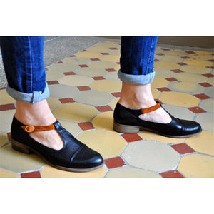 Retro Comfortable Thick Heel Casual Flats