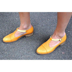 Retro Comfortable Thick Heel Casual Flats