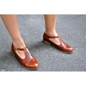 Retro Comfortable Thick Heel Casual Flats