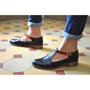 Retro Comfortable Thick Heel Casual Flats