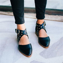 Load image into Gallery viewer, Women&#39;s Casual Cross Buckle   Point Flat Shoes