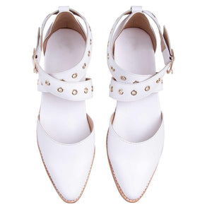 Women's Casual Cross Buckle   Point Flat Shoes