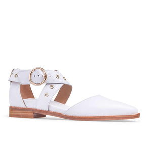 Women's Casual Cross Buckle   Point Flat Shoes