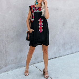 Summer New Embroidered Casual Dress