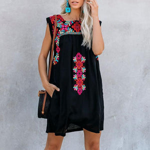 Summer New Embroidered Casual Dress