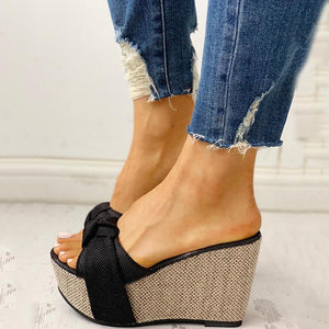 Women's Knotted Wedge Sandals