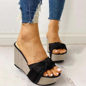 Women's Knotted Wedge Sandals