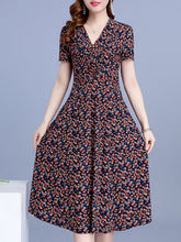 Load image into Gallery viewer, V Neck  Floral Printed Maxi Dress