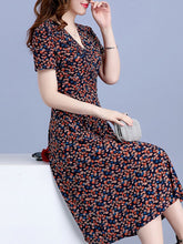 Load image into Gallery viewer, V Neck  Floral Printed Maxi Dress