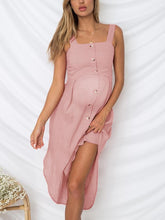 Load image into Gallery viewer, Maternity Sexy Square-Cut Collar Pure Colour Off-Shoulder Dress