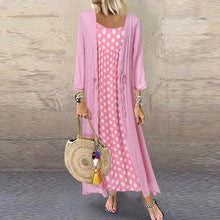 Load image into Gallery viewer, Fashion Round Neck Polka Dot Two-Piece Dress