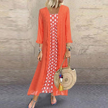 Load image into Gallery viewer, Fashion Round Neck Polka Dot Two-Piece Dress