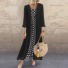 Load image into Gallery viewer, Fashion Round Neck Polka Dot Two-Piece Dress