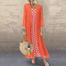 Load image into Gallery viewer, Fashion Round Neck Polka Dot Two-Piece Dress