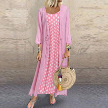 Load image into Gallery viewer, Fashion Round Neck Polka Dot Two-Piece Dress