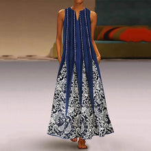 Load image into Gallery viewer, Vintage Printed V Neck Dress