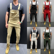 Load image into Gallery viewer, Men&#39;s Fashion Pure Colour Denim Overalls