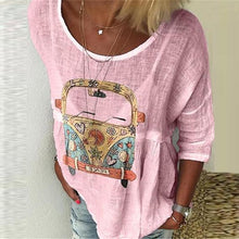 Load image into Gallery viewer, Casual Printed Round Neck Short Sleeve Shirt