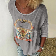 Load image into Gallery viewer, Casual Printed Round Neck Short Sleeve Shirt