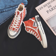 Load image into Gallery viewer, Women&#39;s Casual Fashion Solid Color Canvas High-Top Sneakers