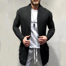 Load image into Gallery viewer, Fashion Green Fruit Collar Men&#39;s Long Cardigan Sweaters