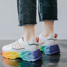 Load image into Gallery viewer, Color Bottom Women Platform Casual Sneakers