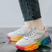 Load image into Gallery viewer, Color Bottom Women Platform Casual Sneakers