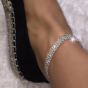 Women's Fashion Solid Color Rhinestone Buckle Stitching Flat Shoes