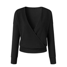 Load image into Gallery viewer, Women&#39;s Commuting V-Neck Pure Color Shoulder Sleeve Sweater