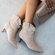 Load image into Gallery viewer, Women&#39;s Fashion Temperament Pure Color Suede Ankle Boots