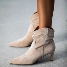 Load image into Gallery viewer, Women&#39;s Fashion Temperament Pure Color Suede Ankle Boots