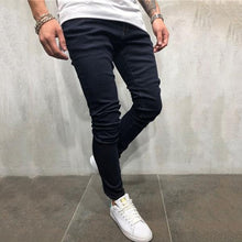 Load image into Gallery viewer, Casual Men&#39;s Pure Color Medium-Waist Pencil Pants.