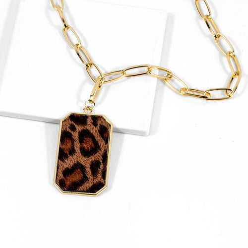 European And American Simple Fashion Alloy Leopard Necklace