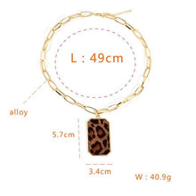 Load image into Gallery viewer, European And American Simple Fashion Alloy Leopard Necklace