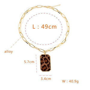 European And American Simple Fashion Alloy Leopard Necklace