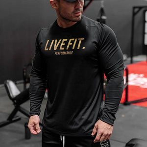 Men's Long-Sleeved Sports T-Shirts