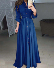 Load image into Gallery viewer, Casual Slim Long Sleeve Maxi Dresses