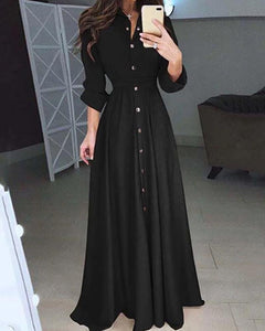 Casual Slim Long Sleeve Maxi Dresses