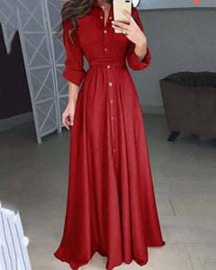 Casual Slim Long Sleeve Maxi Dresses