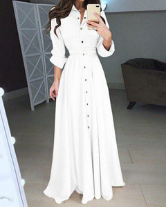 Casual Slim Long Sleeve Maxi Dresses