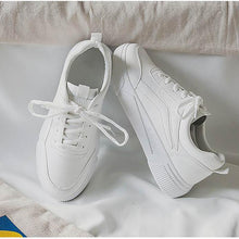 Load image into Gallery viewer, Contracted Style Lace-Up Pure Color Flat Sneakers