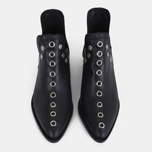 Load image into Gallery viewer, Vintage Pointed Toe Rivet Plain Mid Heel Boots