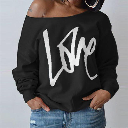 Fashion Letter Print Long Sleeve Sweatshirt