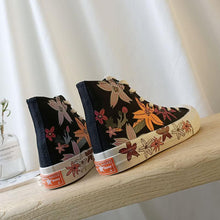 Load image into Gallery viewer, Brief Floral Printed Flat High Tube Sneakers