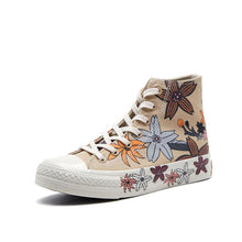 Load image into Gallery viewer, Brief Floral Printed Flat High Tube Sneakers