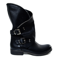 Load image into Gallery viewer, Women&#39;s Fashion Solid Color Belt Buckle Hollow Martin Boots