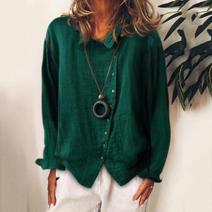 Casual Long Sleeve Irregular Shirt