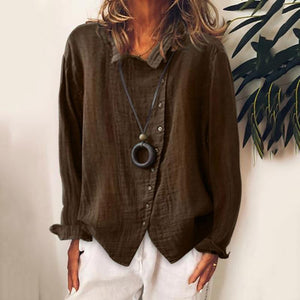 Casual Long Sleeve Irregular Shirt