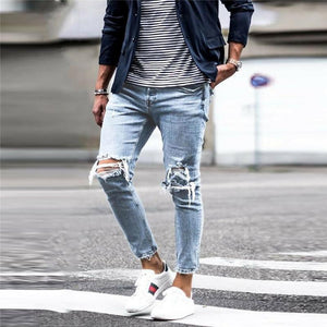 Men's Casual Fashion Hole Jeans